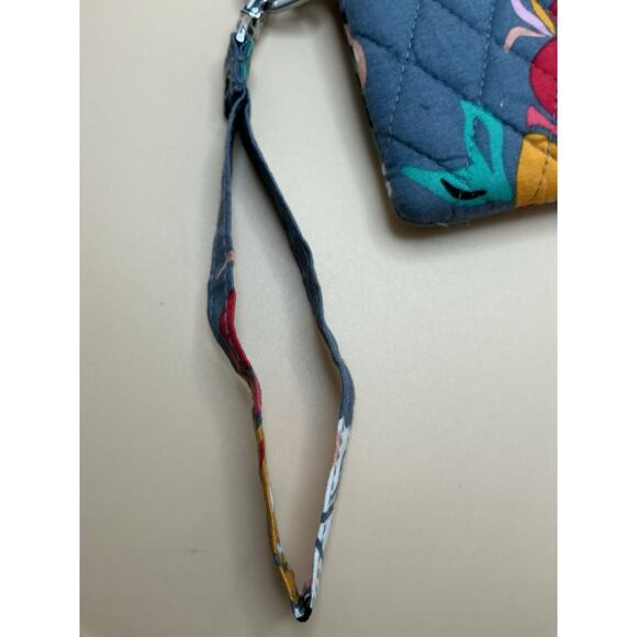 Vera Bradley, Gray Floral Wristlet, Coastal Paradise, Cell Window,‎ Credit Cards - Picture 10 of 11